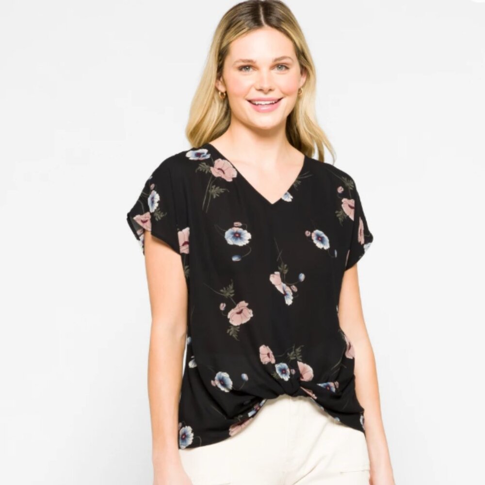 Beacon Knot Detail Floral Blouse